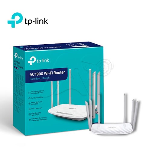 AC1900 ROUTER WIFI DOBLE BANDA 2.4-5GHZ 6 ANTENAS-ARCHER-C86-