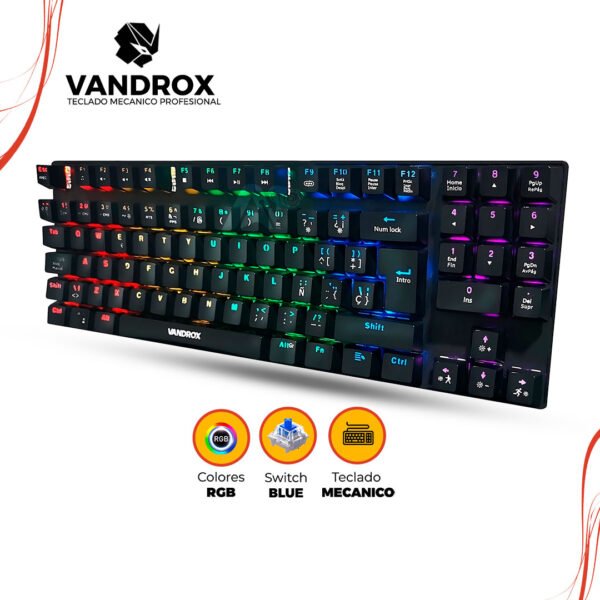 Teclado MECANICO VANDROX  ONE-SHOT RGB