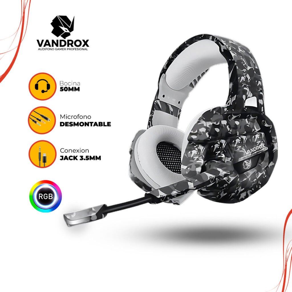 Audifono Gaming PHANTOM CAMUFLADO RGB