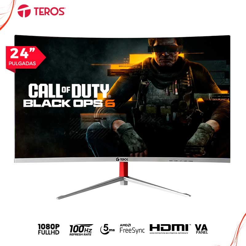 Monitor CURVO Teros TE-2401S, 23.8" VA, 100Hz,5ms, 1920x1080 Full HD, VGA, HDMI