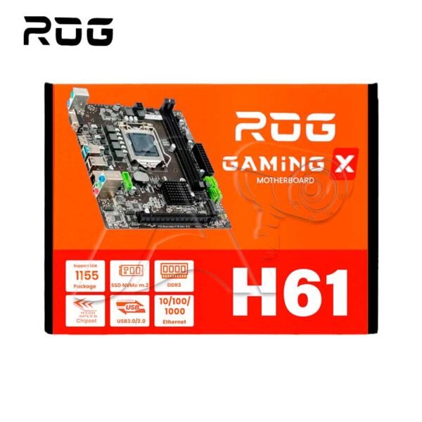 PLACA RDG H61, INTEL LGA 1155 2ª/3ª GEN, 2xDDR3 HASTA 16GB, HDMI, VGA,M.2 SSD PSI