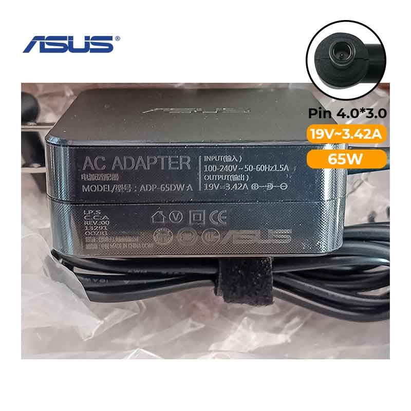 Cargador Asus 65w 19v 3.42a ( 4.5*3.0mm ) Punta Pin Medio Original - Imagen 3